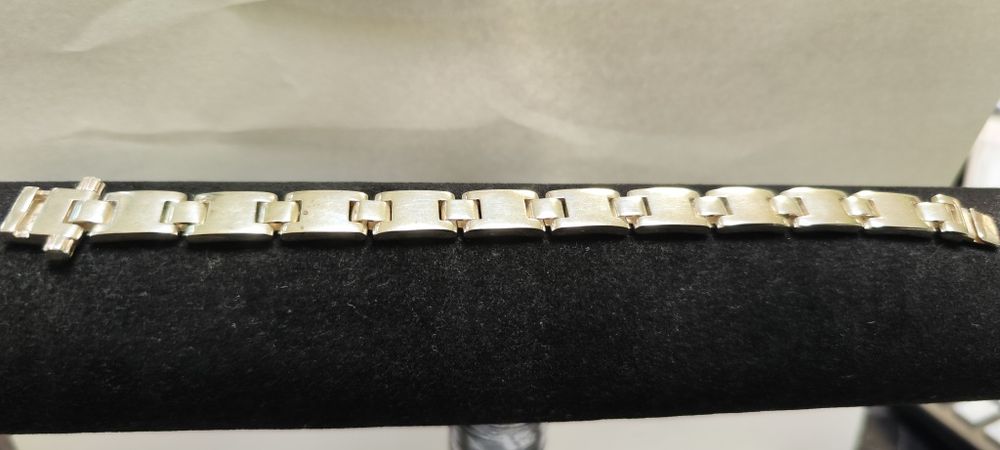 Масивна сребърна гривна 20см Унисекс