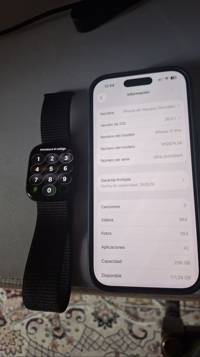 IPhone 17 pro esim 256gb + apple watch 10 46 mm