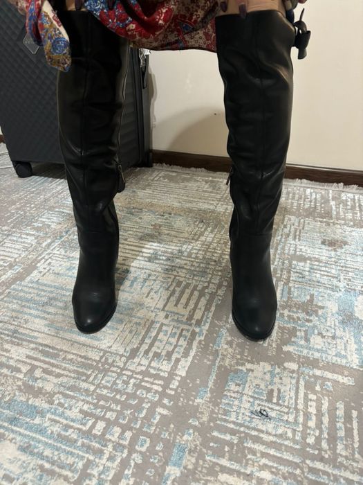 Сапоги зимние кожаные