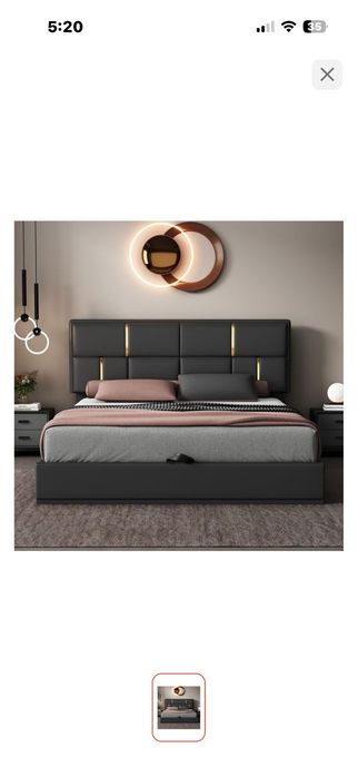 Кровать Gray 180 двуспальная, 180x200 см с 2я матрасами