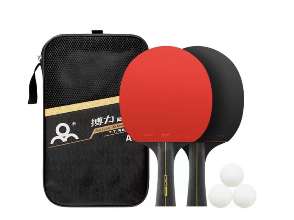 Ракетка для настольного тенниса 2штук и 3шарики.
