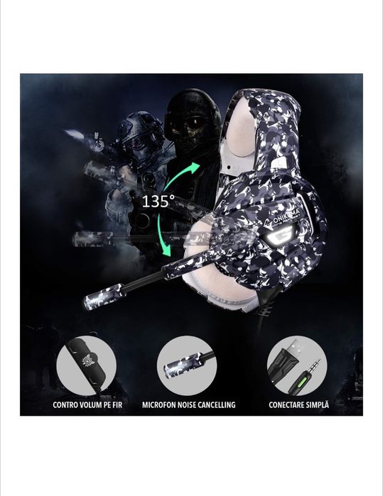 Casti Gaming DC-Onikuma K5 Profesionale, Surround Sound 7.1,