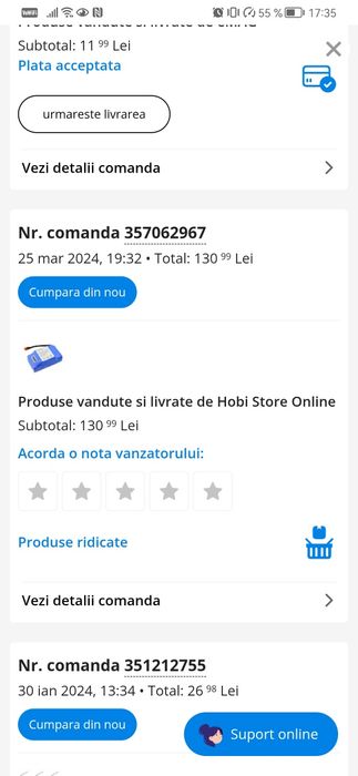 Vand havorboard baterie noua