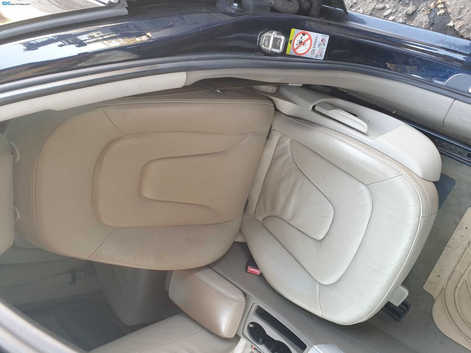 Interior Piele Crem cu Incalzire Scaune Fata Stanga Dreapta si Bancheta Spate Sezut Rupt cu Spatar Audi A4 B8 Berlina Sedan 2008 - 2015 [K4649] [K4650] [K4651]