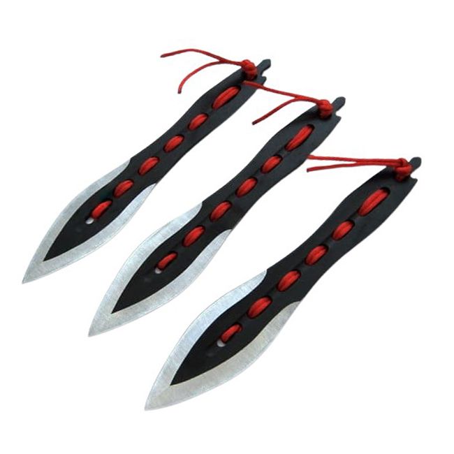 Set trei cutite aruncat, Anarchy Blades, 19 cm, teaca inclusa