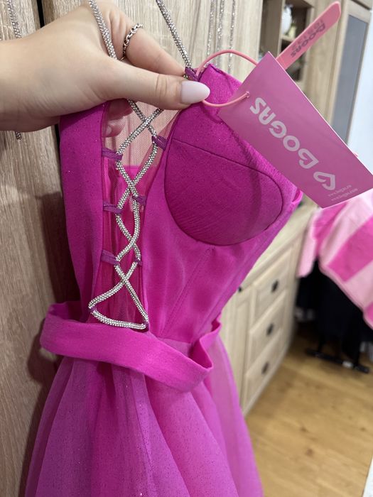 Rochie roz cu sclipici
