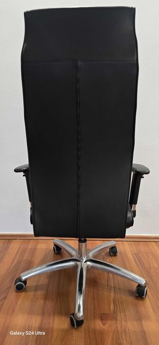 Scaun directorial reglabil piele neagra