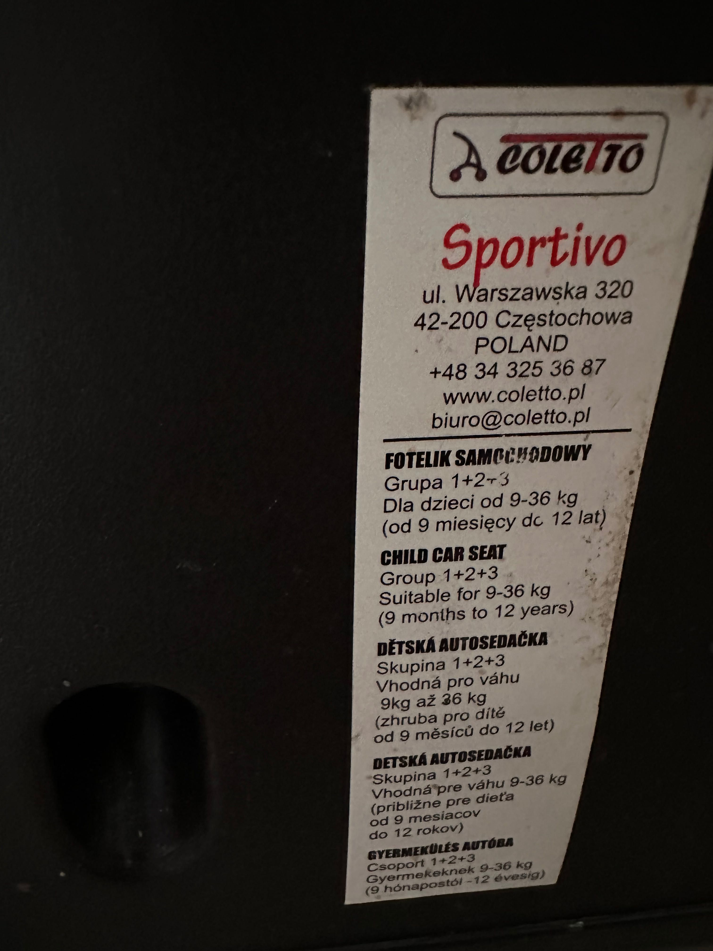 Столче за кола Coletto Sportivo Isofix