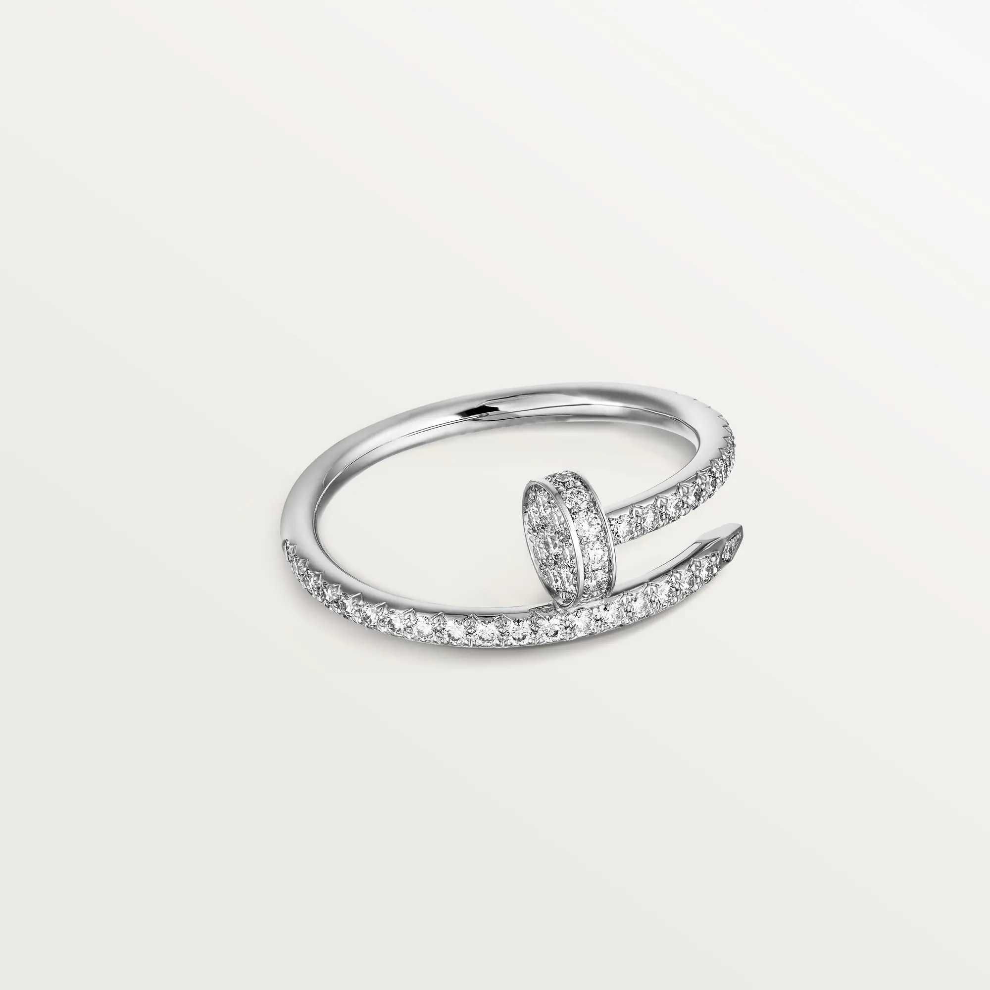 CARTIER Nail Juste un Clou Silver Small Paved Diamonds Пръстен Пирон