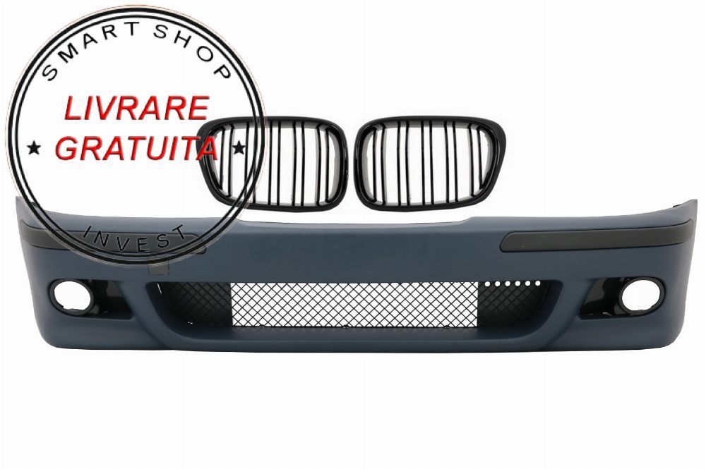 Bara Fata cu Grila Centrala Dubla Negru Lucios BMW seria 5 E39 (1995-2003) M5 Desi- livrare gratuita
