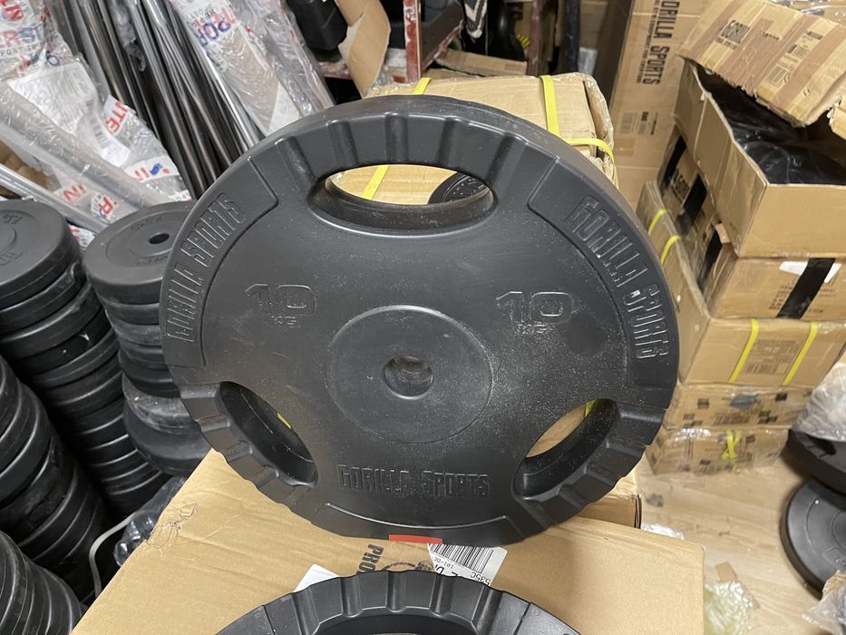 Discuri haltera 2x10 kg=20 kg. 10 kg+10 kg=20 kg noi cu grip maner