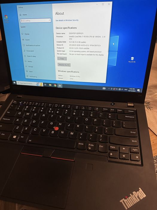 Lenovo Thinkpad T14 Gen 1 Intel I7-10510U