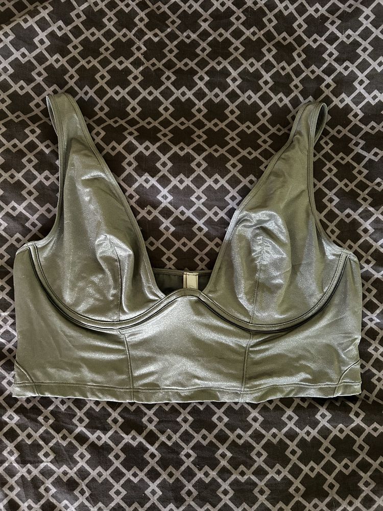SKIMS Glissenette corset топ в цвят “thunder”