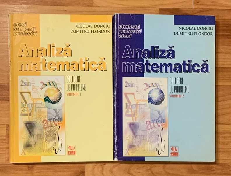 Analiza matematica. Culegere de probleme de Nicolae Donciu (2 vol.)