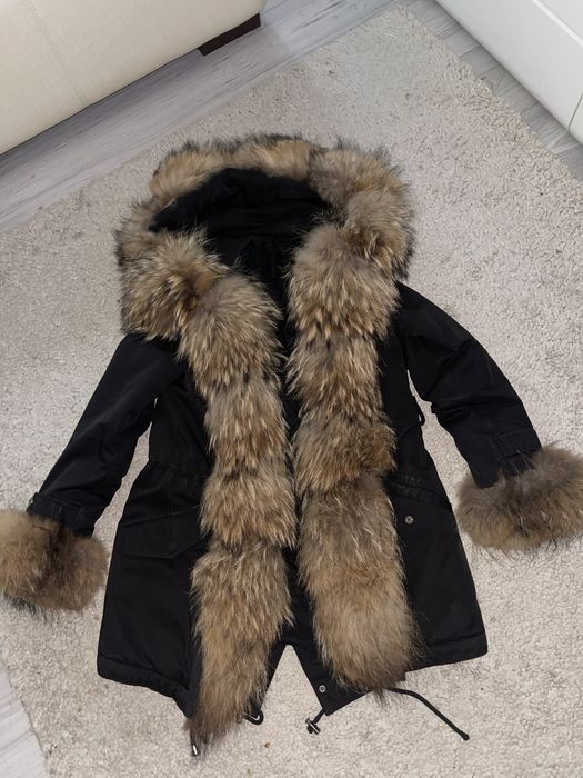 Haina blana bej/negru (parka)