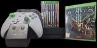 Xbox One X игри 2 джойстика и зарядно