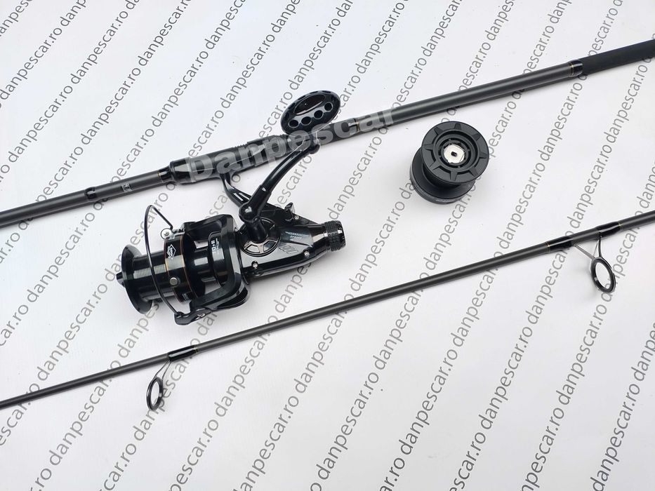 SET 4 Lansete 3,6m LEGEND din 2 buc 3,75lbs + 4 Mulinete AVIATOR 8000