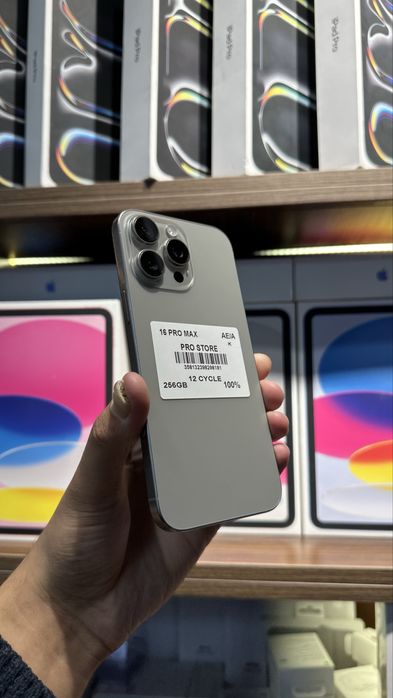 iphone 16 pro max 256gb 100% 12sikil Naxt va Nasiya savdo
