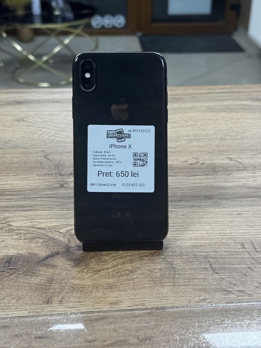 iPhone X - Capacitate 64gb - Sanatate baterie 100% - Garantie
