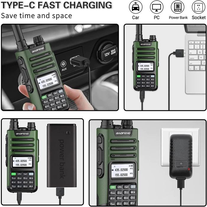 Baofeng walkie talkie UV13 PRO Acumulator cu USB TIP-C, M-13