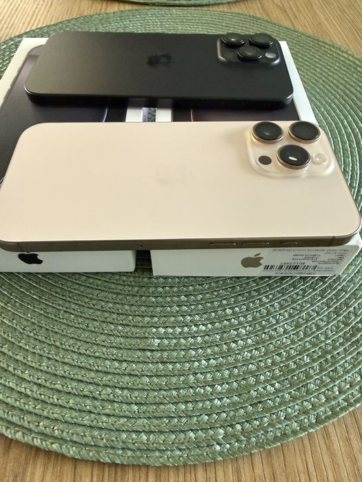 iPhone 16 Pro max Black/Desert Titanium 256GB-Като нови 100% гаранция