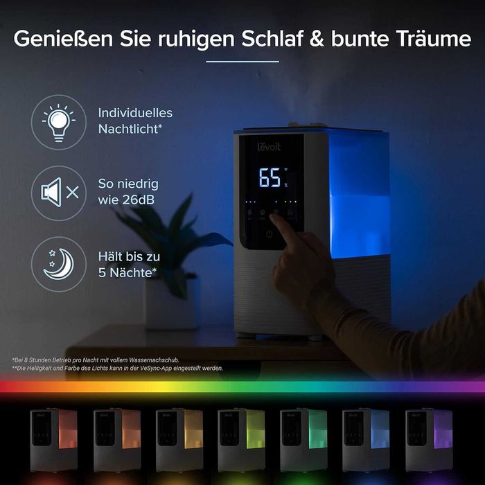 LEVOIT Интелигентен арома овлажнител , Max 550 мл/ч,до 40 кв, 26dB,LED