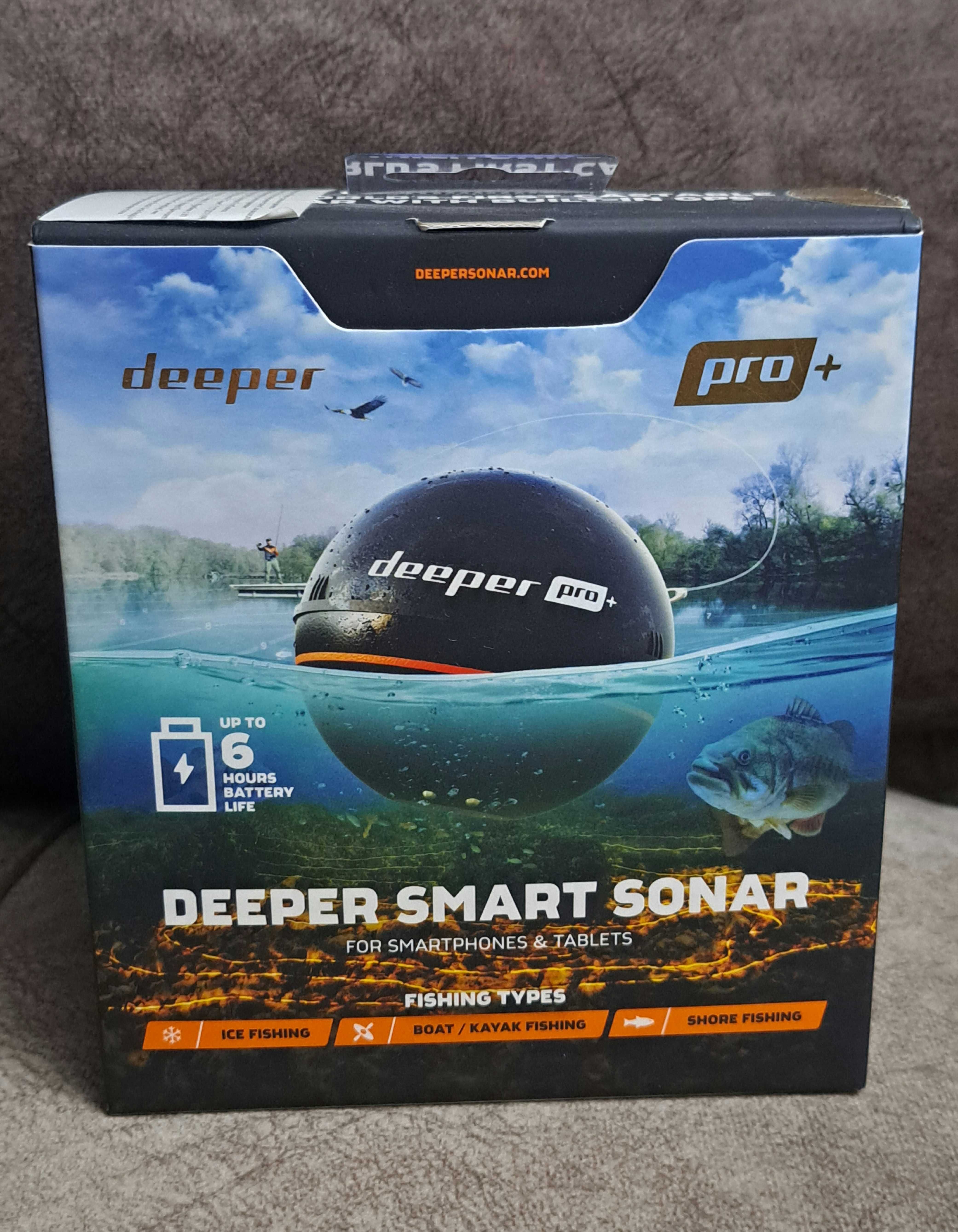ЭХОЛОТ DEEPER PRO+ (оснащен GPS и WiFi-модулем)