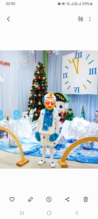 Снеговик костюм в идеальном состоянии.