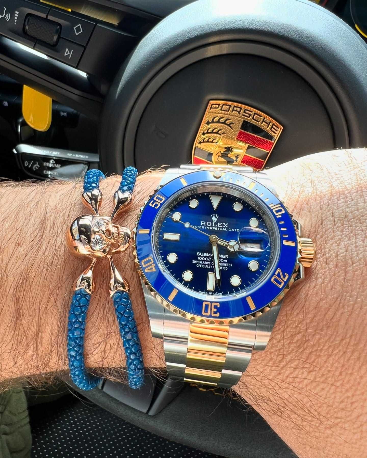 Rolex Submariner двуцветен / син циферблат