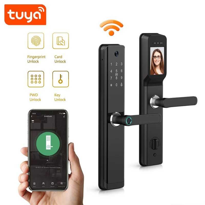 Tuya Smart WiFi биометрична ключалка с дисплей и камера