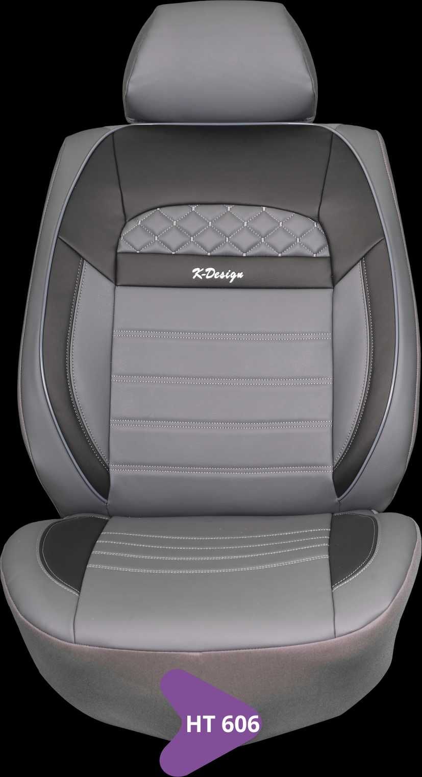 Huse scaun auto Piele Ecologica SPORT set complet Bej