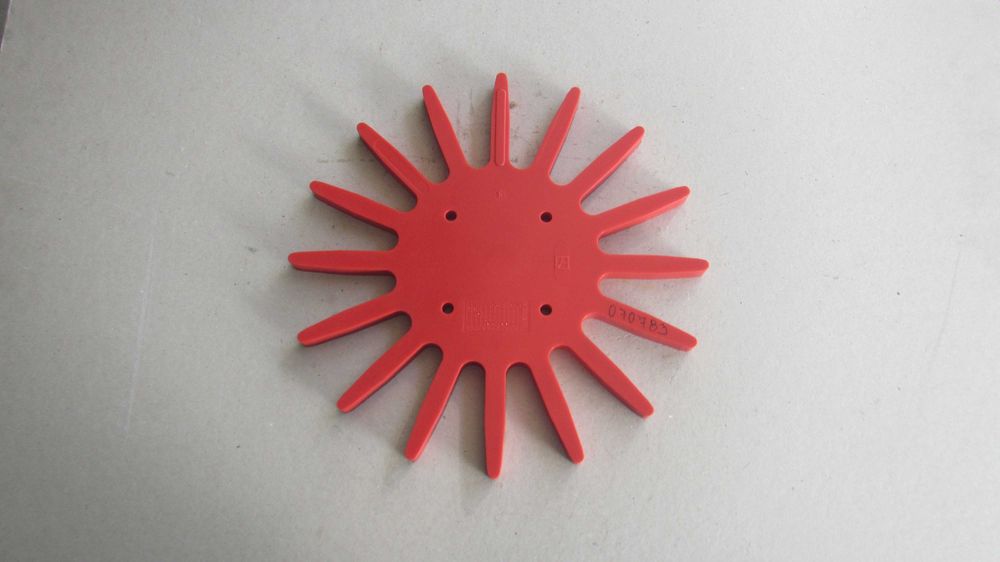 Слънце за култиватор 370 мм полиуретаново ЧЕРВЕНО
