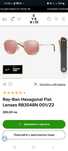 Очила ray ban hexagonal розови
