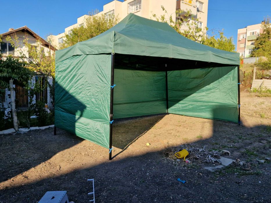шатра за къмпинг с подсилена конструкция 3х4.5 м