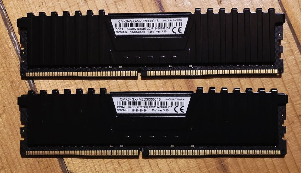 64GB RAM DDR4 3000MHz Corsair
