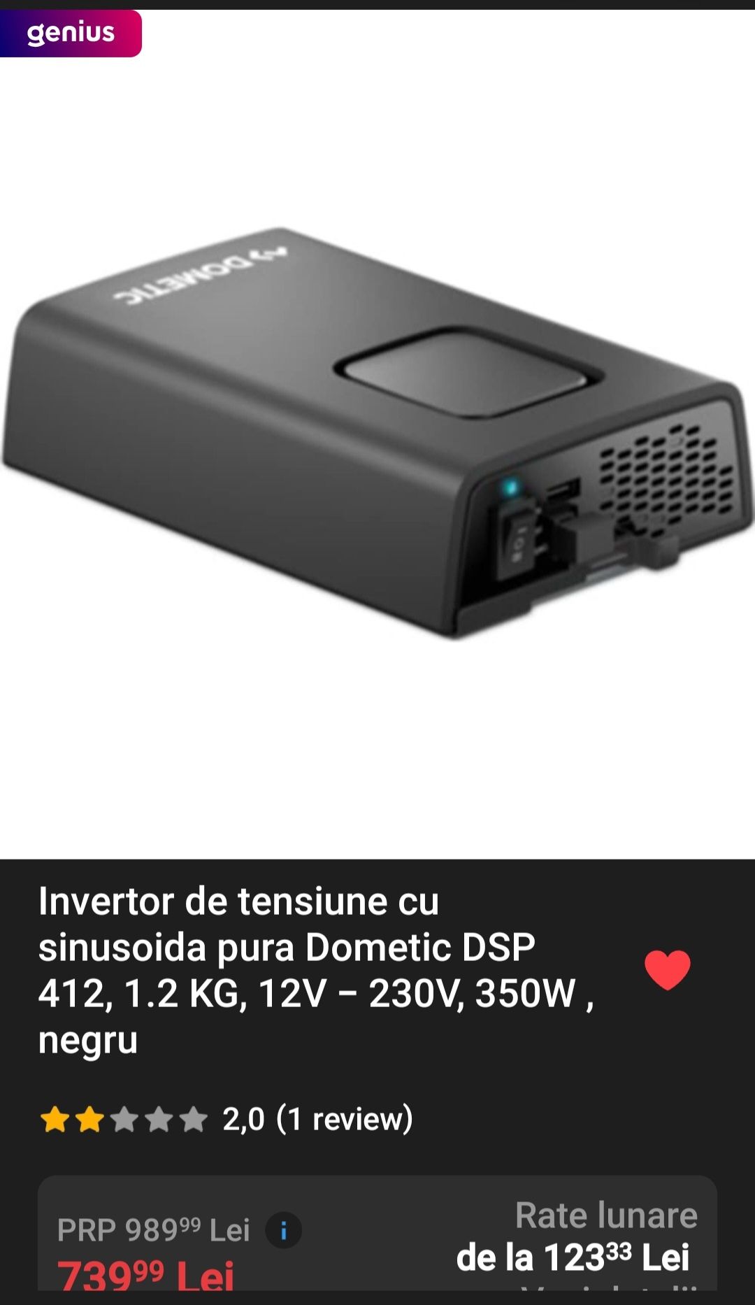 Invertor Dometic DSP 412 - 350 W