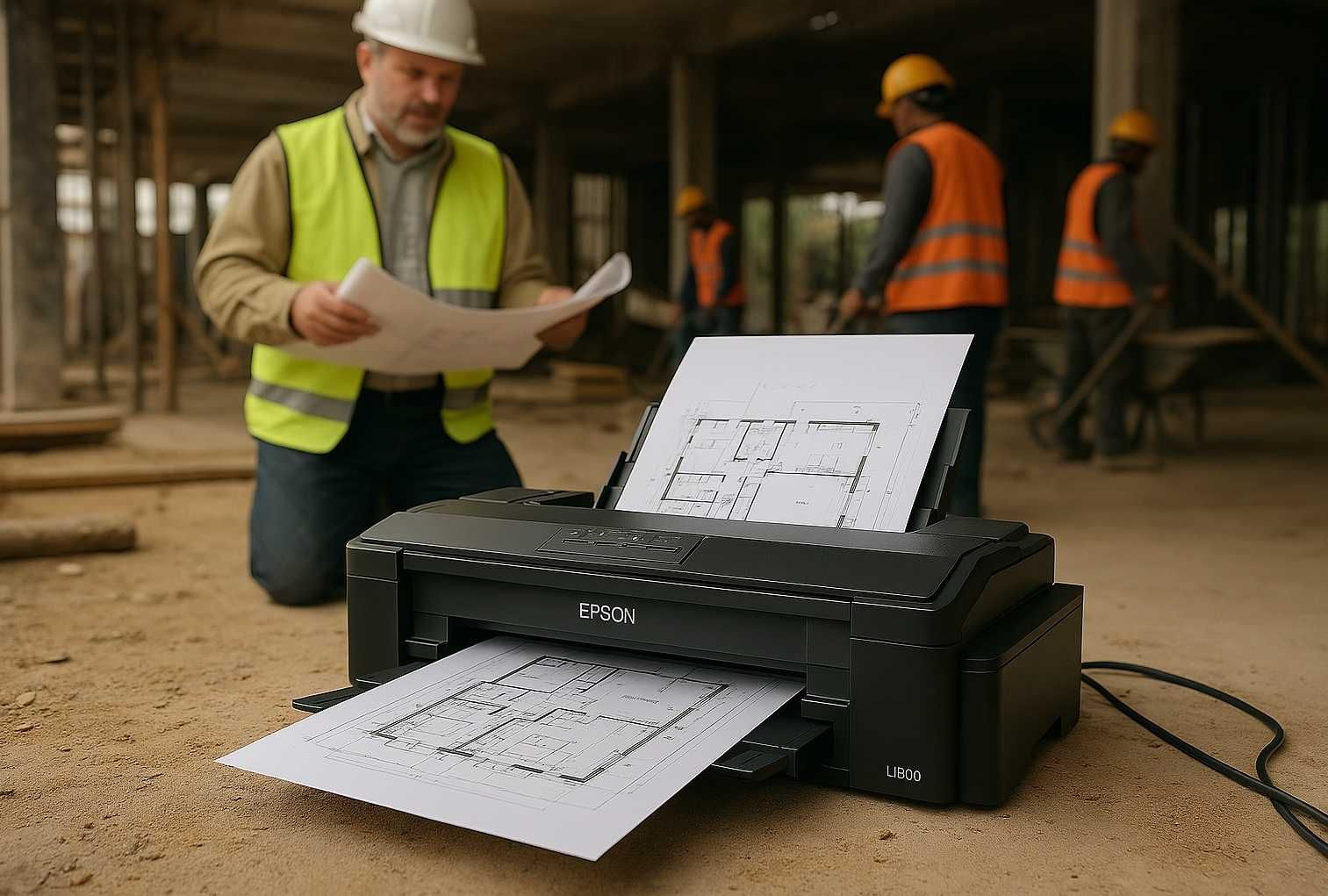 А3 печать инже-рных планов, карт, схем, планов. А3 принтер Epson L1300