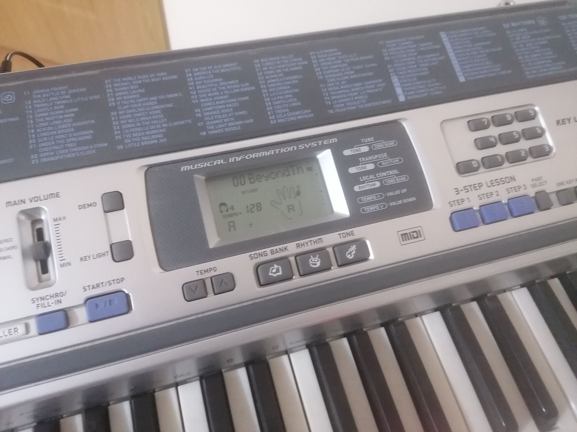 CASIO LK-100 iluminat microfon key Light midi controller