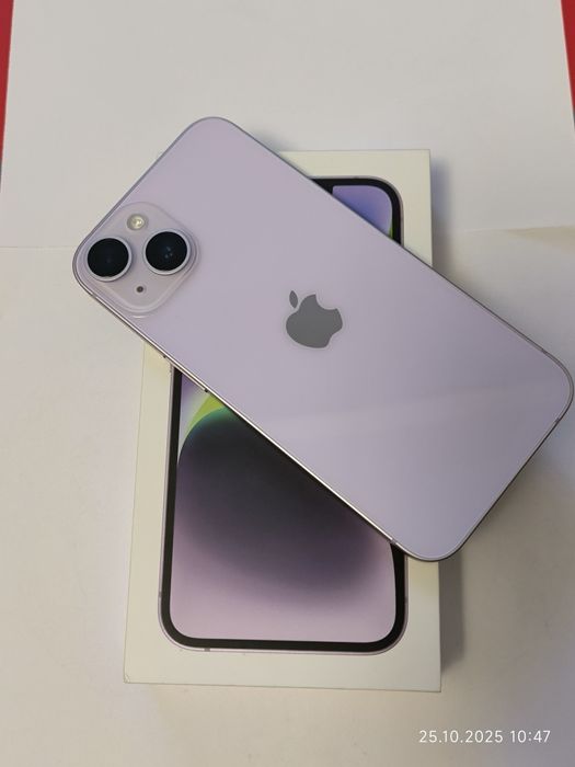 Iphone 14 purple 128gb in garantie