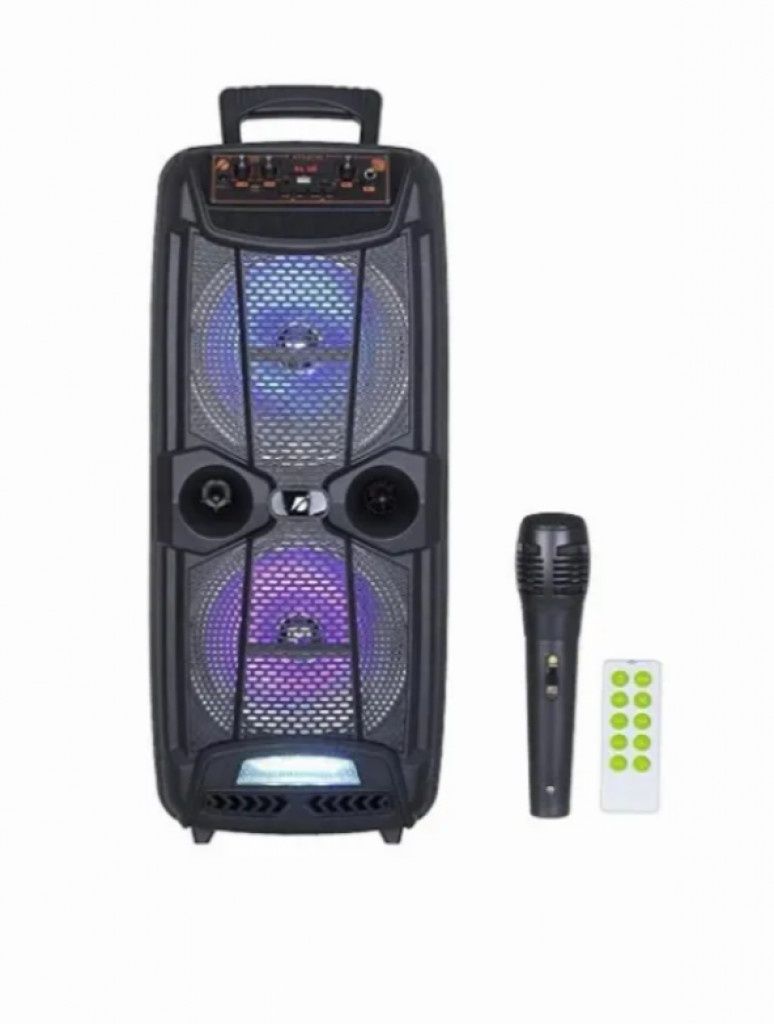 Мощен Bluetooth високоговорител 8"х2 с микрофон
