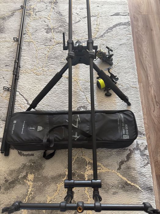 Set crap 2 lansete cu mulinete rod pod senzori cu swingeri