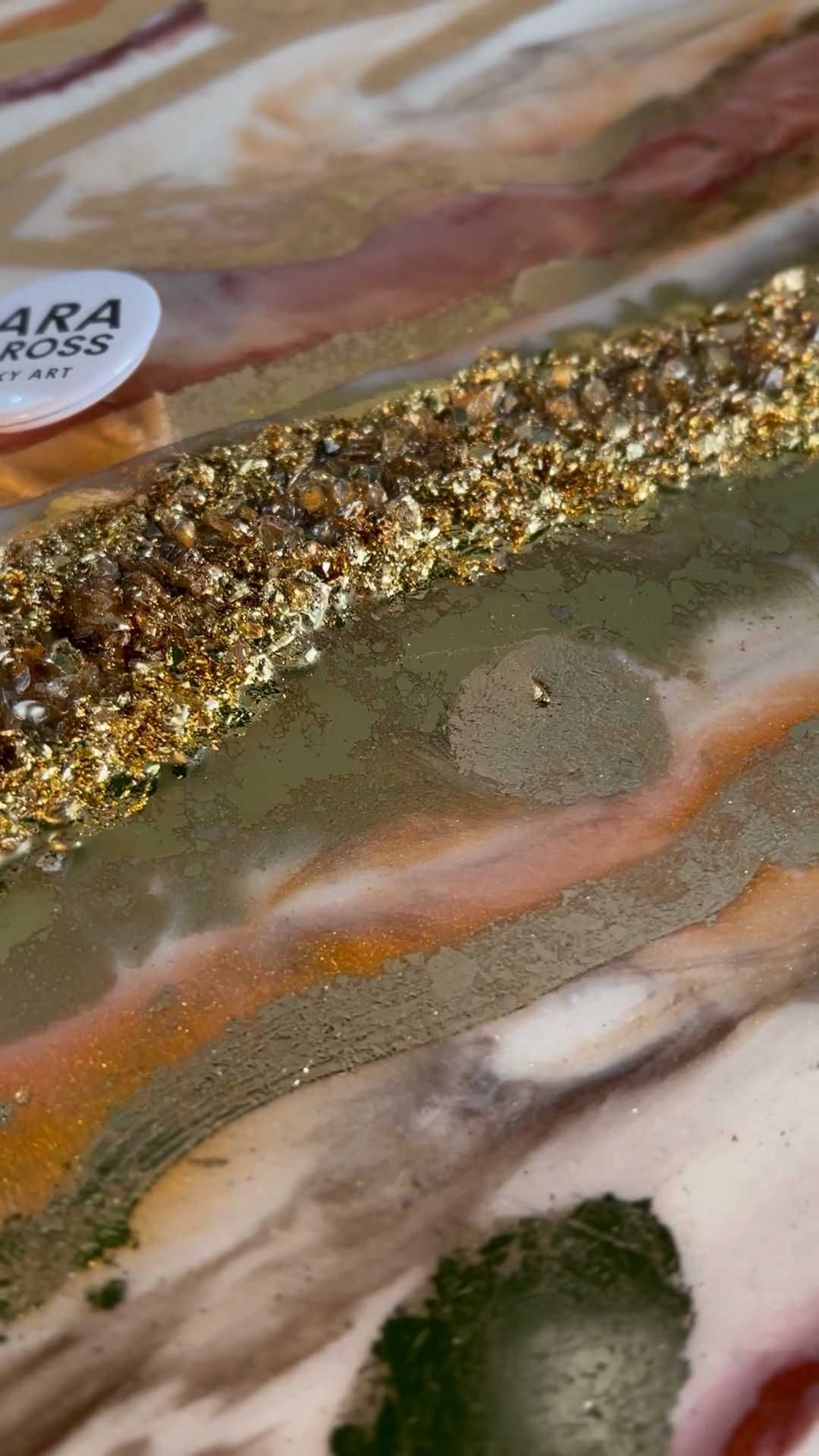 Триптих Ombres Triumvirat + LED + Gold рамки + Сертификат + Опаковка