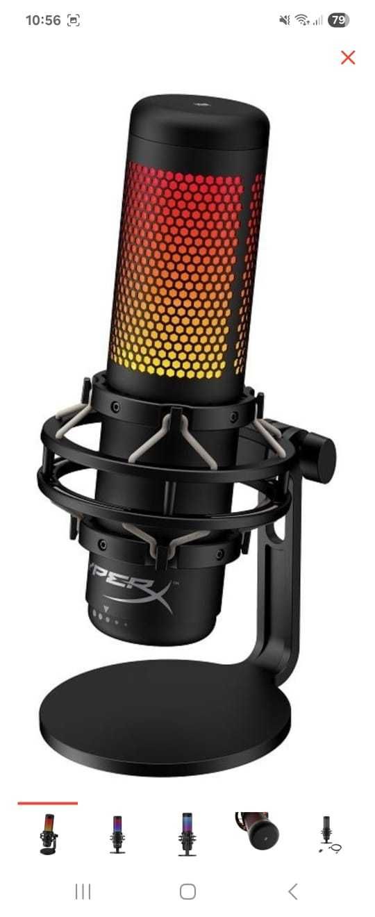 микрофон HyperX Quadcast S плюс стойка Brateck