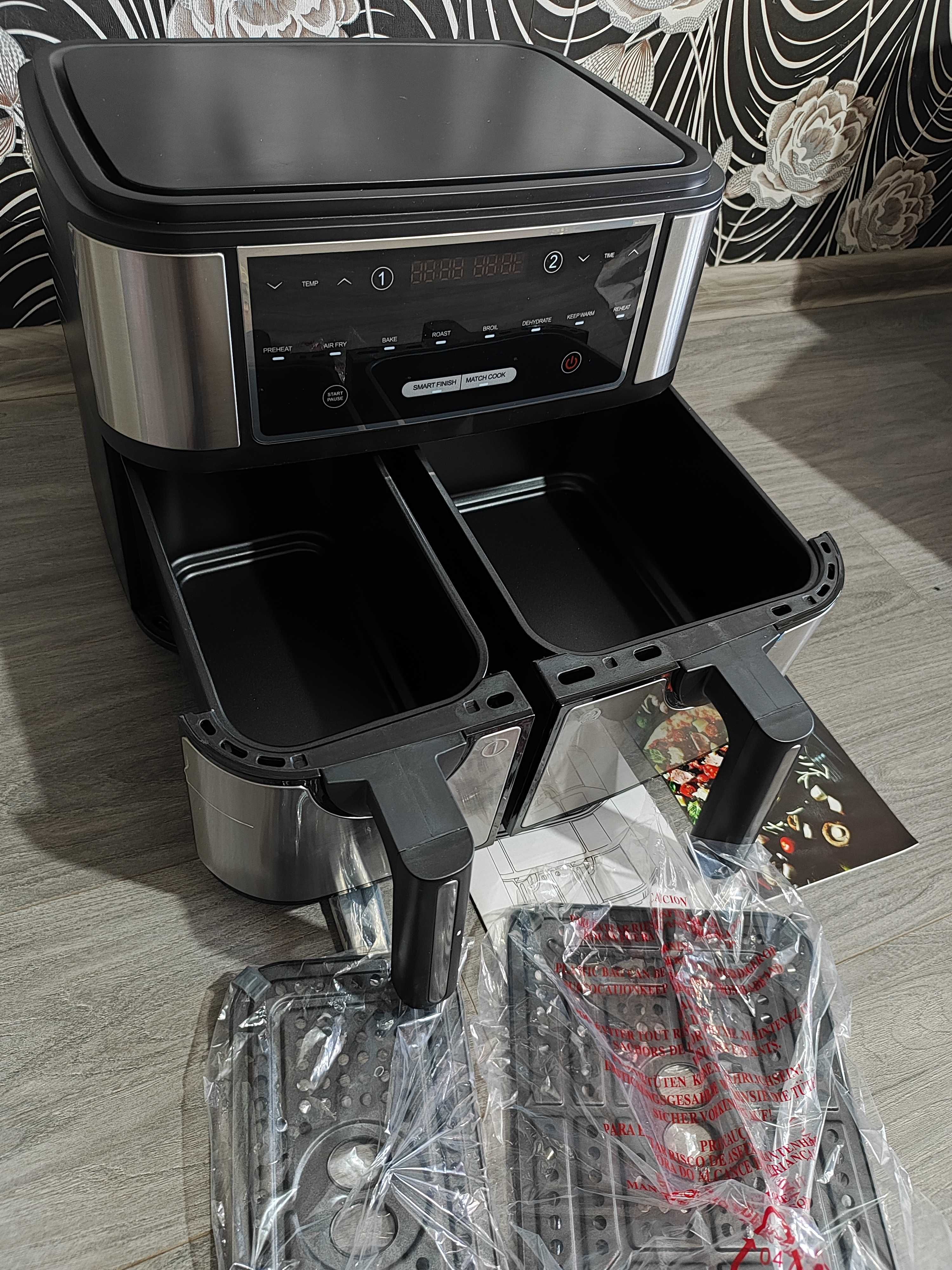 ПРОМО ! EAURY 10 L двоен Air Fryer / фритюрник с горещ въздух !