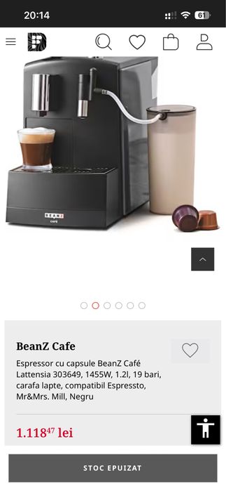Espressor Beanz Lattensia, capsule