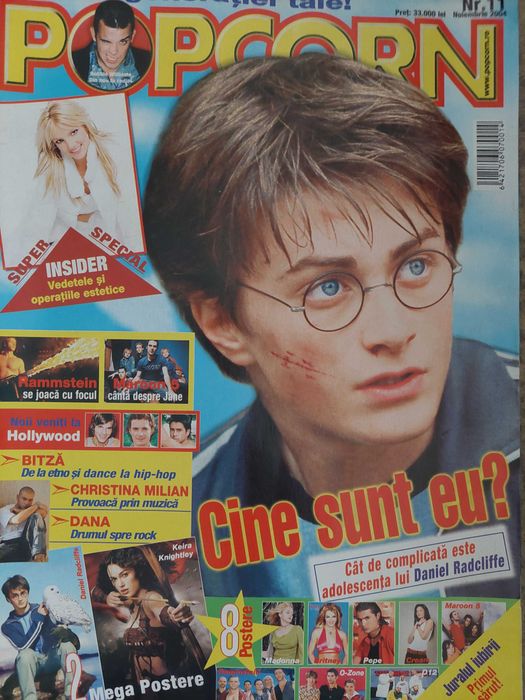 Revista popcorn cu harry Potter pe coperta nr.11 2004