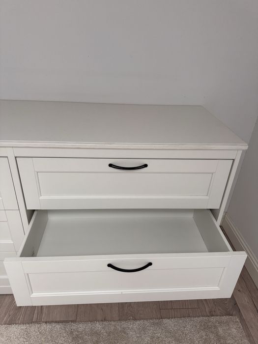 Comoda ikea, 6 sertare , alba, 161x81