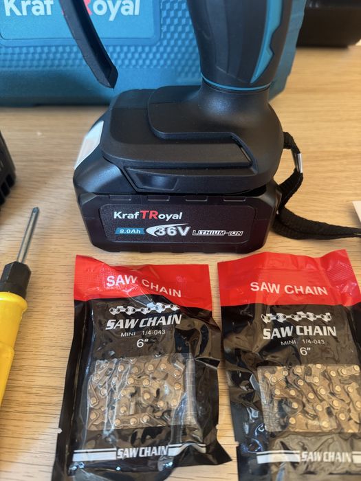 Mini drujba KraftRoyal 2 acumulatori 36V 8 Ah