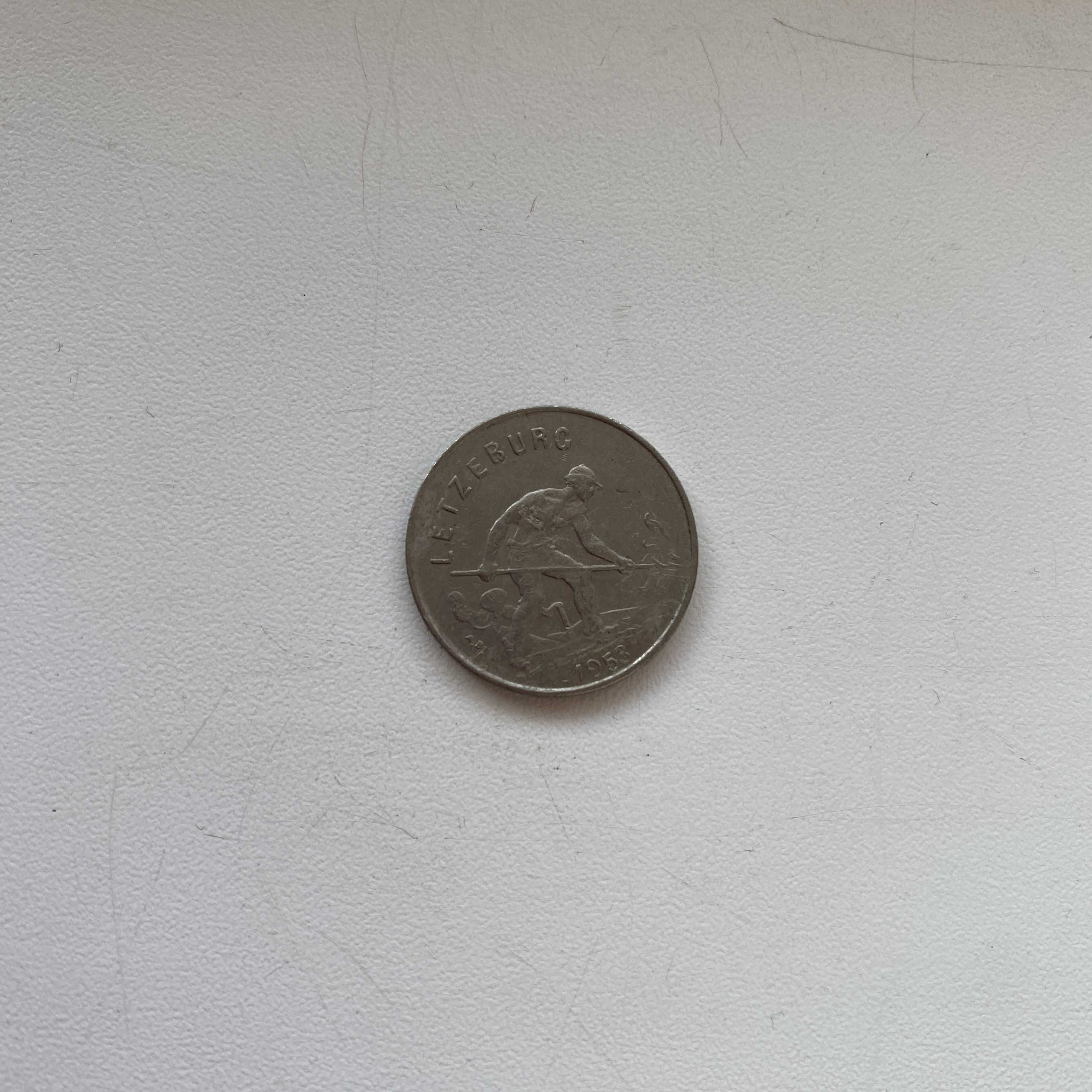 Moneda 1 Franc 1953 Luxemburg - Charlotte