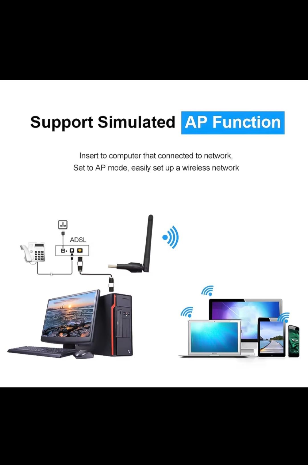 Безжична Wifi карта / Wireless WiFi adapter
